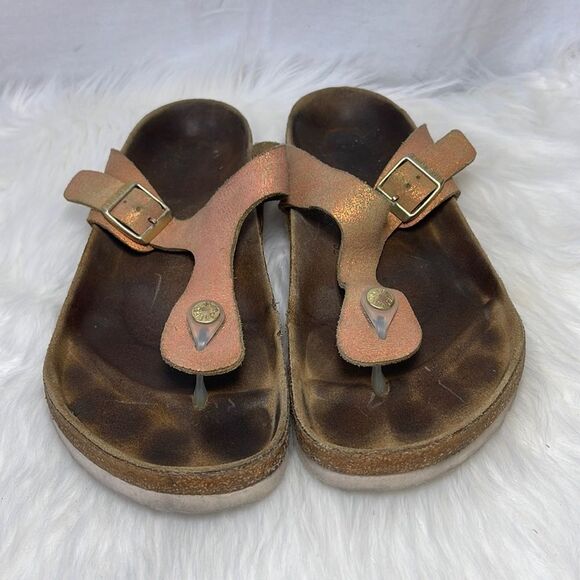 Birkenstock Gizeh Metallic Thong Sandals Sz 11-11.5 SEE DESCRIPTION - Picture 1 of 9